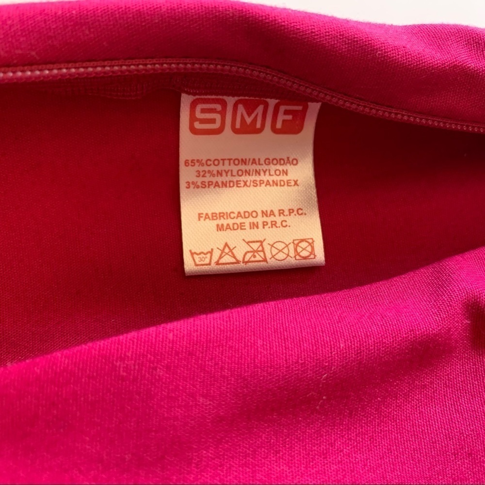 SMF Woman Faux Wrap Fuchsia Midi Pencil Skirt - Picture 5 of 7
